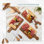 Ziliny 100 Sets Baby Shower Prizes Mini Charcuterie Board, Acacia Color - Image 3