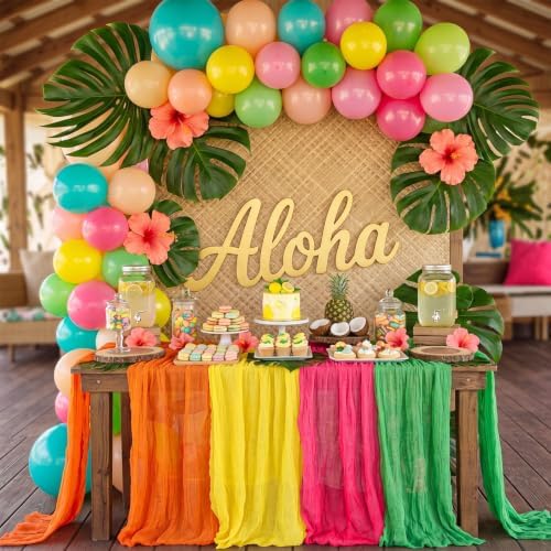 8 Pcs Hawaiian Cheesecloth Table Runner 118" - Image 3