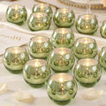 24 Pcs Green Candle Holder for Wedding Decor- Sage Green Mercury Glass Votives for Bridal Shower, Tea Party Table Centerpieces, Vintage Rustic Wedding by LAMORGIFT