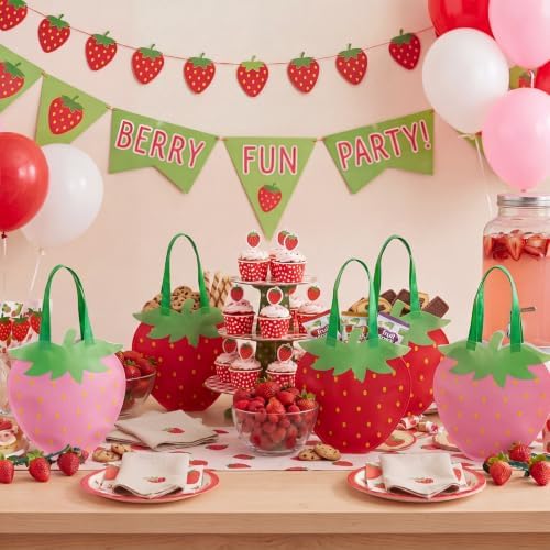 Tranqun 36 Pcs Strawberry Gift Bags with Handle Berry First Party Favors - Image 6
