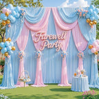 10x8ft Pink Blue Backdrop Curtain for Gender Reveal Wrinkle Free Fabric Backdrop Curtain Baby Shower Photo Backdrop Drapes for Boy or Girl Birthday Party Photo Shoot Back Drop 2 Panels 5x8FT - Image 4
