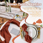 Showgeous 30 Pack Terracotta Cloth Napkins with Fringe, 16x16 inch - Image 5