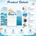 3Pcs The Big 1st Birthday Arch Backdrop Cover,Beach Party Decorations - Image 4