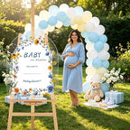 Acrylic Baby Shower Welcome Sign, 24" x 18 Inch, Baby in Bloom Wildflowers Welcome Sign for Garden Ceremony Lawn Party Outdoor & Indoor Use - Image 7