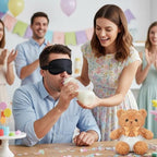 6 Sets Bottle Chug Bear Baby Shower Games White Brown Tan Brown Bear - Image 5