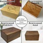 Personalized Wedding Keepsake Box Large Acacia Wood, Memory Box with Lid - Image 2
