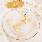 Hioasis 210 Pcs Clear Gold Plates for Party - Image 4