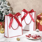 Silkfly 24 Pcs Paper Gift Bags with Handle 9x7x3.15'', White, Red - Image 5