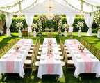 20 Pack Pink Table Runner 17 x 108inch Cheesecloth Table Runner Rustic Boho Gauze Sheer Fabric Cheese Cloth Table Runners for Wedding Party Bridal Baby Shower Birthday Spring Table Decor - Image 6