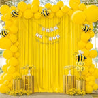 40x10ft Yellow Backdrop Curtain for Wedding Parties Wrinkle Free Fabric Yellow Drapes Backdrop Decoration for Baby Shower Birthday Photography Decoration 8 Panels, 5ft x 10ft - Image 3