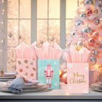 Zhanmai 48 Pcs Pink Christmas Gift Bags with Tissue Paper,Pastel - Image 6