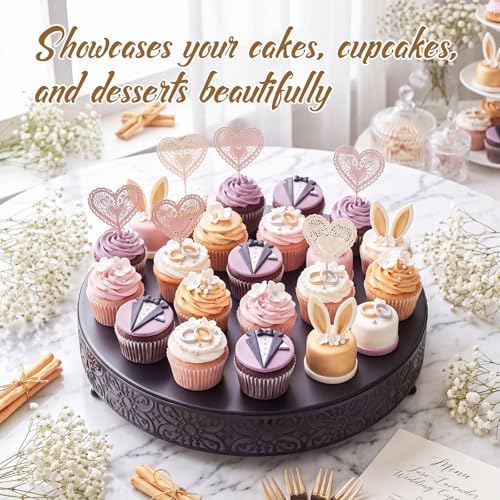 Wenqik 20 Inch Cake Stand Round Metal Cupcake - Image 5