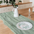 12 Pack Cheesecloth Table Runner, Runner Gauze Boho Wedding Decor Romantic Table Runner for Wedding Birthday Party(35" x 118") (Sage Green) - Image 5
