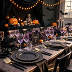 Supernal 102pcs Heavy Duty Black and Gold Plastic Silverware Set, 34 Guests - Image 4
