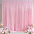 50x10FT Backdrop Curtains with Rod Pockets - Wrinkle Free Photo Stage Backdrop 10 Panels Curtains Drapes for Photography Wedding Party Baby Shower Decorations (Pink) by Unknown