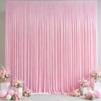 50x10FT Backdrop Curtains with Rod Pockets - Wrinkle Free Photo Stage Backdrop 10 Panels Curtains Drapes for Photography Wedding Party Baby Shower Decorations (Pink) by Unknown