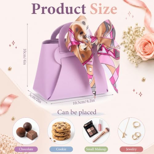 Kacctyen 50 Pack Mini Leather Purse Gift Bags PU Wedding, Multicolor - Image 2