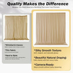 10x12 ft Champagne Backdrop Curtains for Weddings, Birthdays and Photos - Image 4