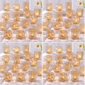 48Pcs Gold Votive Candle Holders - Glass Candle Holder Bulk for Table Centerpiece, Tea Lights Candle Holders for Home, Christmas Party & Wedding Shower (Pack of 4) by DARJEN