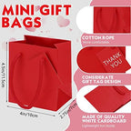Zhehao 50 Pack Mini Gift Bags Bulk with Handles and Tags,Red - Image 3