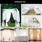 10ft x 10ft White Chiffon Backdrop Curtains, Wrinkle-Free Sheer Chiffon Fabric Photo Curtain Drapes for Wedding Ceremony Arch Party Stage Photography Decorations - Image 2