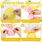 6 Set Lemon Paper Lanterns Table Centerpieces Decor Pink Yellow - Image 5