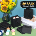 Zhehao 50 Pack Mini Gift Bags Bulk with Handles and Tags,Black - Image 5