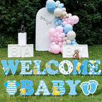 13 Pcs welcome Baby Yard Signs with Stakes 15in Baby Shower Yard Sign, Blue - Image 6
