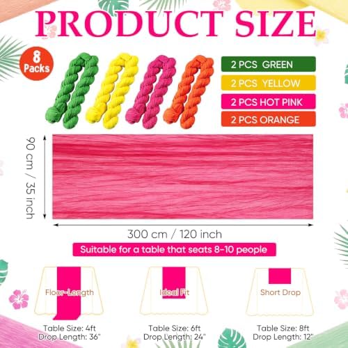 8 Pcs Hawaiian Cheesecloth Table Runner 118" - Image 2