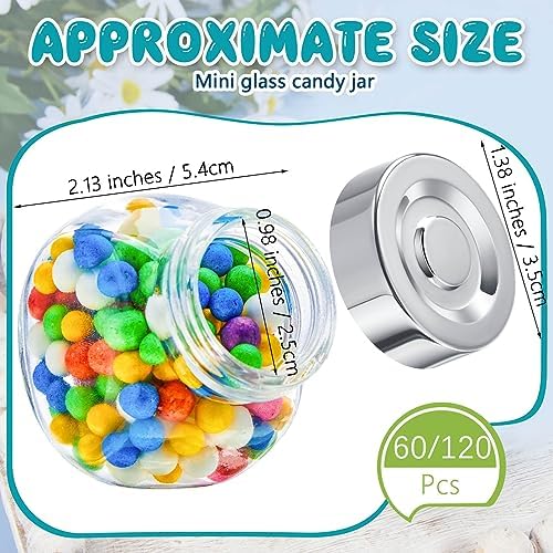 Umigy 120 Pcs 1.7oz Mini Mason Jars with Lids Glass Candy Jars Bulk - Image 2