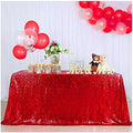 SoarDream Red Sequin Tablecloth 90"x156" Christmas Glitter Table Cloth by SoarDream