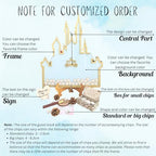 Guest Book Alternative Drop Box Frame with Wooden Hearts - Castle Wedding - Image 5