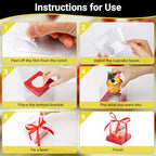 EUSOAR Cupcake Boxes, 3.5 Inch 100 Packs Muffins Gift Wrappers individual Cupcake Containers with Ribbon, Clear Dessert Pastry Holder Disposable Cookies Carrier for Wedding Party Favor Bakery-Red - Image 4