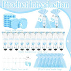 25 Sets Baby Shower Favors for Guests Hand Cream Baby Feet Scented Soap Party Favors Blue Baby Shower Guests Gifts with Organza Bags and Thanks Tags for Baby Shower Wedding Party - Image 2