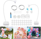 Balloon Arch Stand Kit Party Supplies, 8.2Ft & 5Ft Half Arch Balloon Stand with Water Filling Bag Base, Free Bending Balloon Holder for Wedding Baby Shower Birthday Party Decorations, White (white) by Addcean