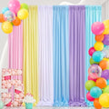 Unicorn Backdrop Curtain 15ftx10ft - Pastel Wrinkle Free Satin Drapes by SoarDream