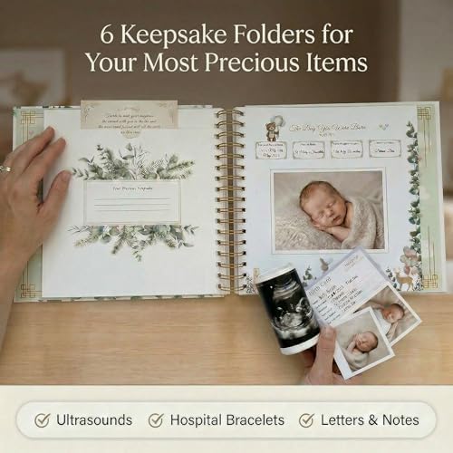 Baby Memory Book Keepsake – First 5 Years (Pregnancy to Age 5) | Gender Neutral Baby Book for Boy or Girl | Milestone Journal & Photo Album for New Parents - Image 4