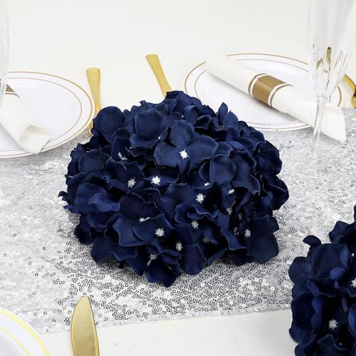 Navy Blue Hydrangea Flower Balls for Centerpieces - 12 PCS - Image 5