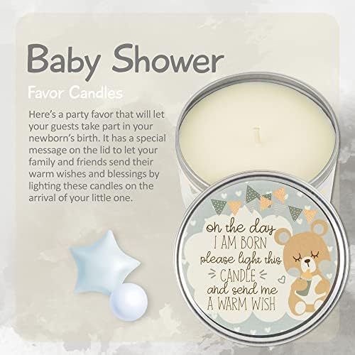 Majestic Zen Scented Candles 9-Pack | Soy Wax Baby Shower Candle Favors for Boy | Fresh Baby Powder Scent | Long-Lasting Party Keepsakes for Baby Shower & Gender Reveal - Image 2