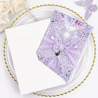 Purple Butterfly Laser Cut Wedding Invitations 50pcs Custom Invitation Card - Image 4