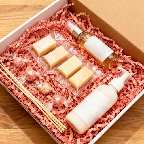 10LB Flesh Pink Crinkle Cut Paper Shred Filler, Crinkle Paper Shreds - Image 4