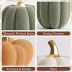 WDS WONDROUS Fall Pumpkin Decor, Faux Artificial Pumpkin for Home Table - Image 5