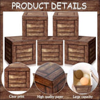 Gilprop 12 Pcs Cowboy Party Decorations Wood Grain Boxes Western Rustic - Image 4