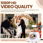 Video Audio Guest Book Wedding Phone,1080P HD Video Phone Guestbook, Preserve Your Special Occasions, Ideal for Wedding Bridal Shower, Birthday, Graduations, Baby Shower(Retro White) - Image 3