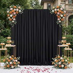 Black Backdrop Curtains 30ftx8ft Halloween Polyester Photo Drapes - Image 2