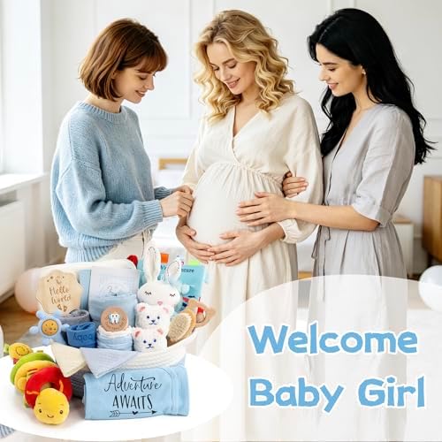 24-Piece Baby Boy Gift Basket, Baby Shower Gift Set for Newborns, Blue - Image 6