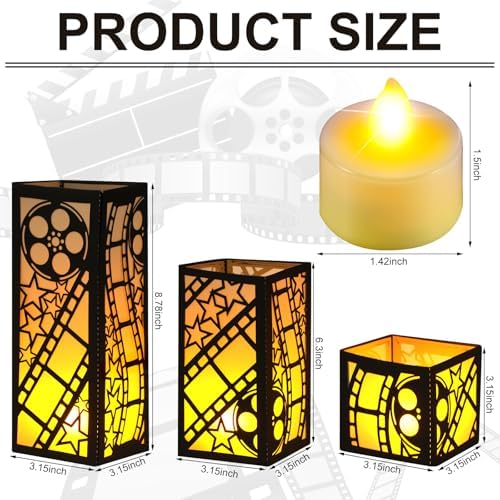 Rossesay 12 Pcs Movie Lantern Centerpiece for Movie Night Party Supplies - Image 2