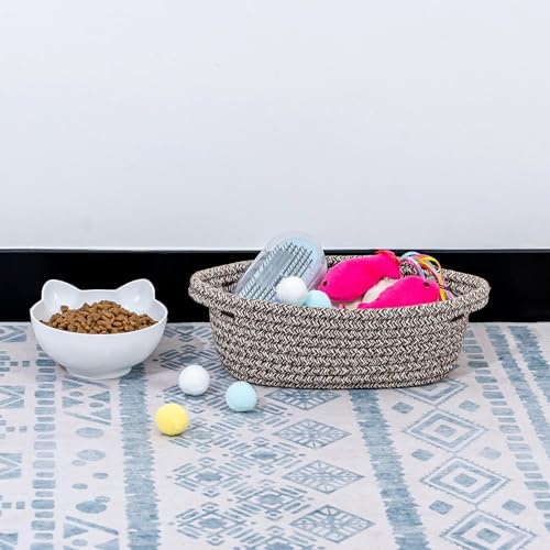 CubesLand Small Storage Basket Cotton Rope Organizer Baskets for Shelves - Image 4