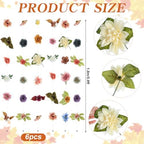 6 Pcs 35.8 ft Hanging Flower Artificial Wildflower Garlands Floral Vines - Image 2