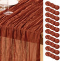 DeZerlor Terracotta Cheesecloth Table Runners 10 Pack Fall Runners by DeZerlor